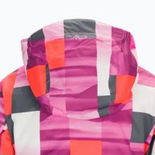 Kurtka narciarska dziecięca CMP 39W2085 sangria/purple fluo