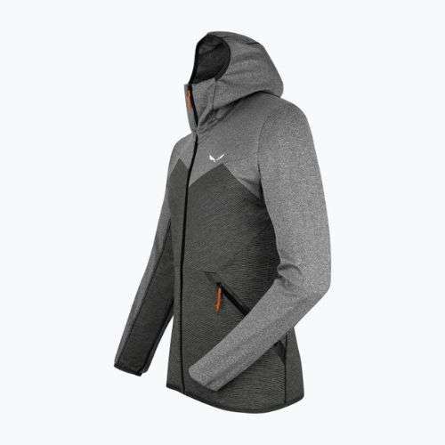 Bluza trekkingowa męska Salewa Puez Melange PL FZ Hoody black out melange
