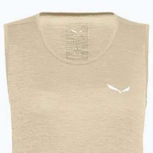 Koszulka trekkingowa damska Salewa Puez Graphic Dry Tank oatmeal melange