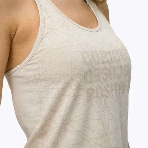 Koszulka wspinaczkowa damska Salewa Lavaredo Hemp Print Tank oatmeal