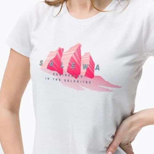 Koszulka trekkingowa damska Salewa Lines Graphic Dry optical white