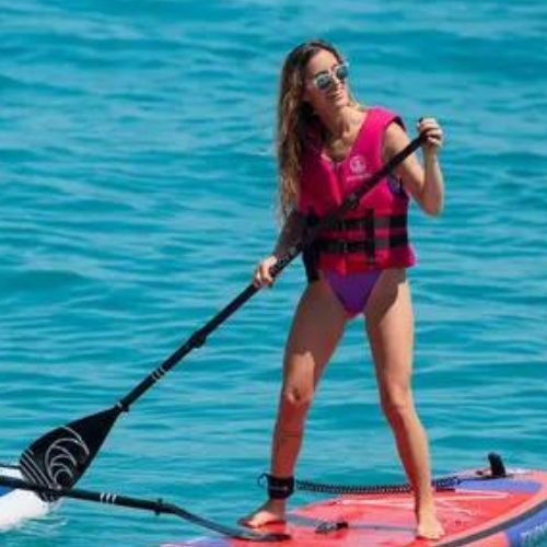 Maska pełnotwarzowa do snorkelingu dziecięca AQUASTIC SMK-01N niebieska