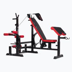 Ławka treningowa XTREXO BenchFit Max ze stojakiem i modlitewnikiem czarny