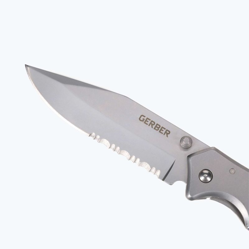 Nóż turystyczny Gerber Paraframe II Folder Serrated silver 3