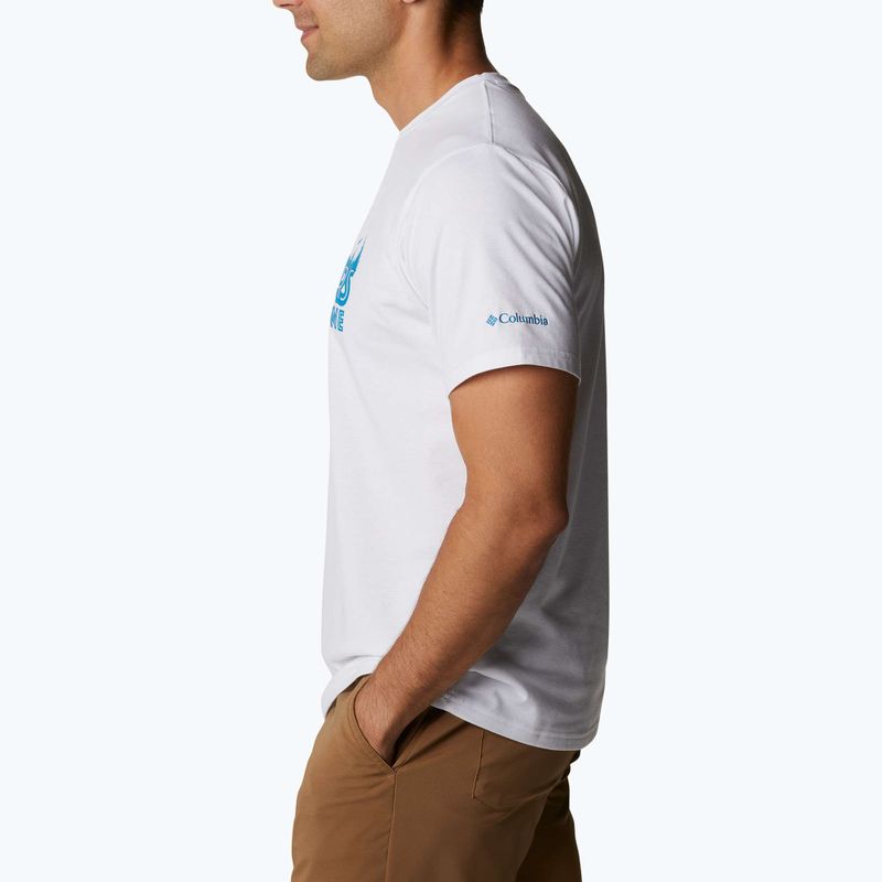 Koszulka trekkingowa męska Columbia Sun Trek white/all for outdoors graphic
