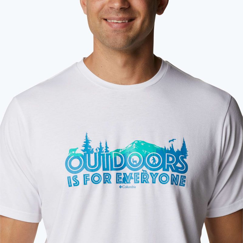 Koszulka trekkingowa męska Columbia Sun Trek white/all for outdoors graphic 2