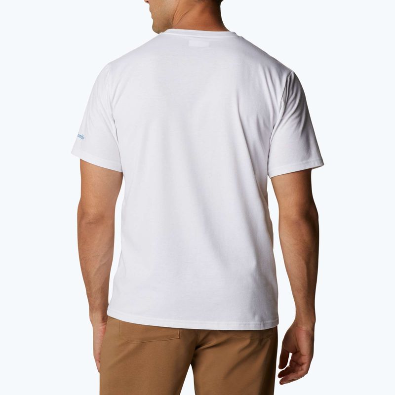 Koszulka trekkingowa męska Columbia Sun Trek white/all for outdoors graphic 4