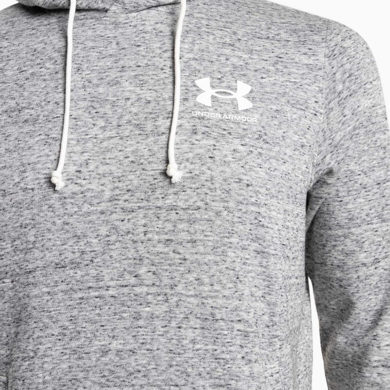Bluza męska Under Armour Rival Terry LC HD pitch gray/white 3