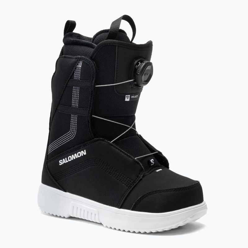 Buty snowboardowe dziecięce Salomon Project Boa Jr black/black/white