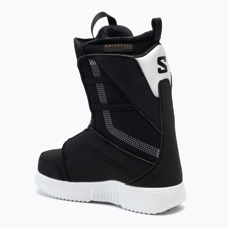Buty snowboardowe dziecięce Salomon Project Boa Jr black/black/white 2