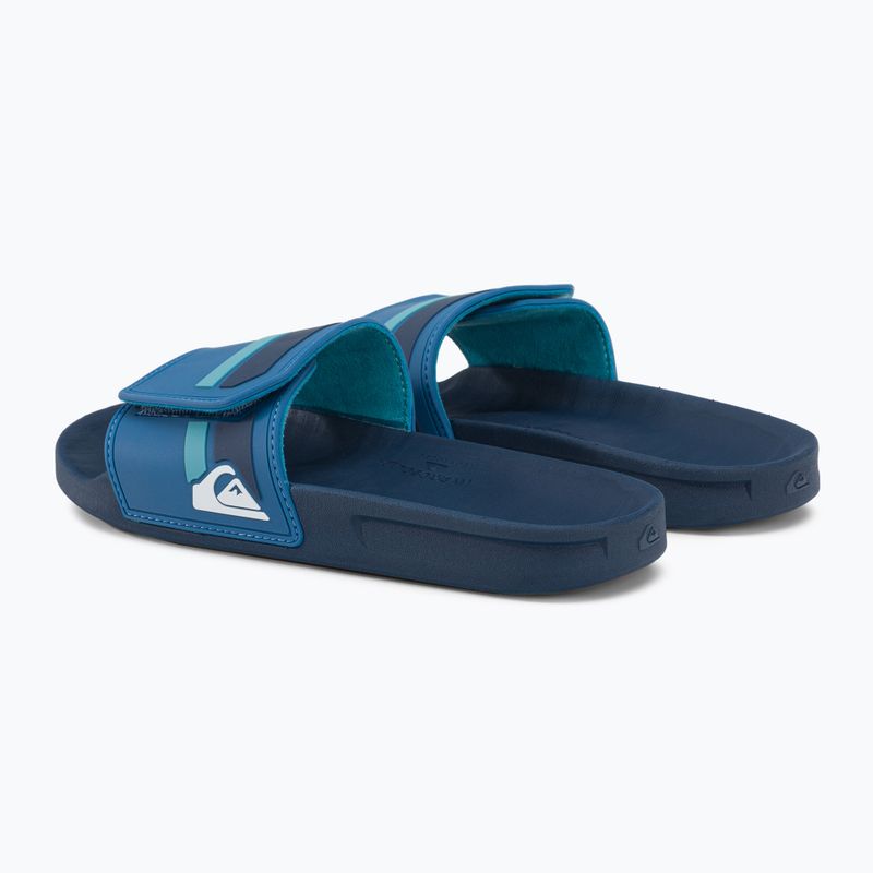 Klapki męskie Quiksilver Rivi Slide Adjust blue/blue/green 3