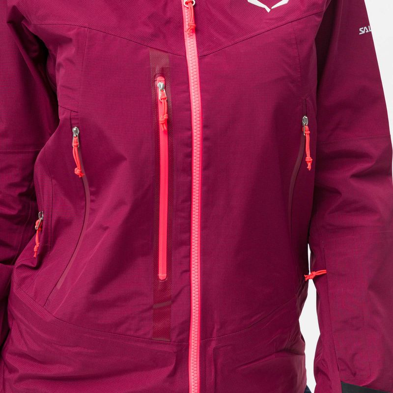 Kurtka przeciwdeszczowa damska Salewa Sella Responsive rhodo red 5