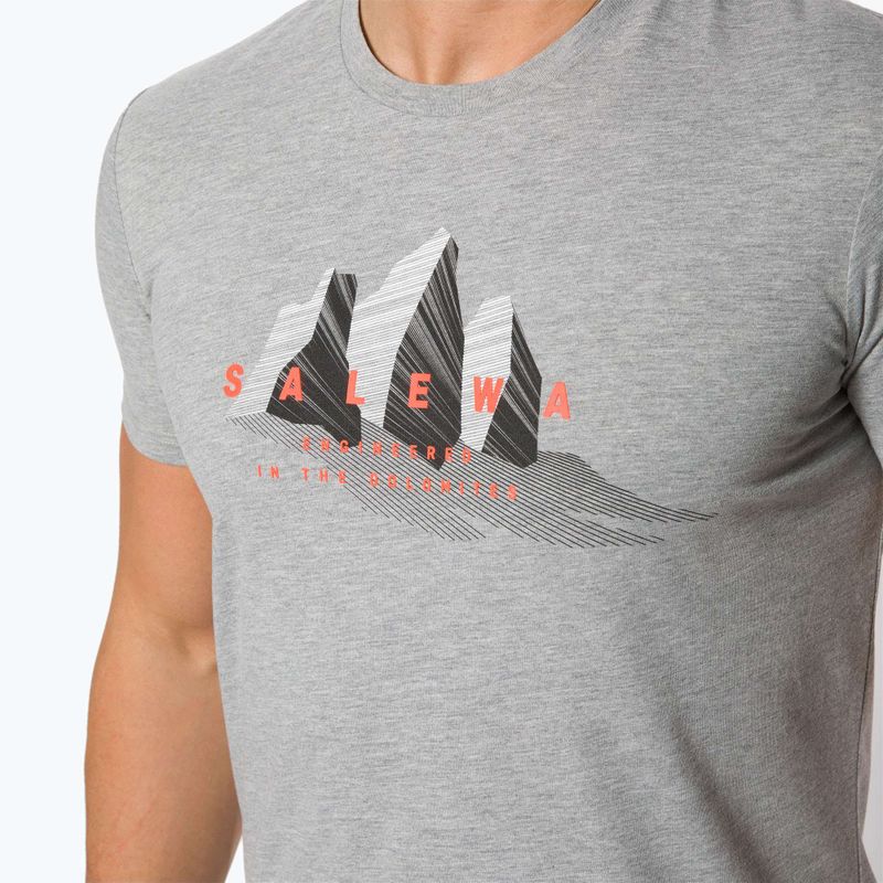 Koszulka trekkingowa męska Salewa Lines Graphic Dry heather grey 4