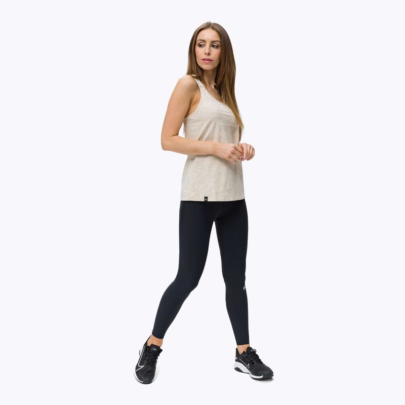 Koszulka wspinaczkowa damska Salewa Lavaredo Hemp Print Tank oatmeal 2