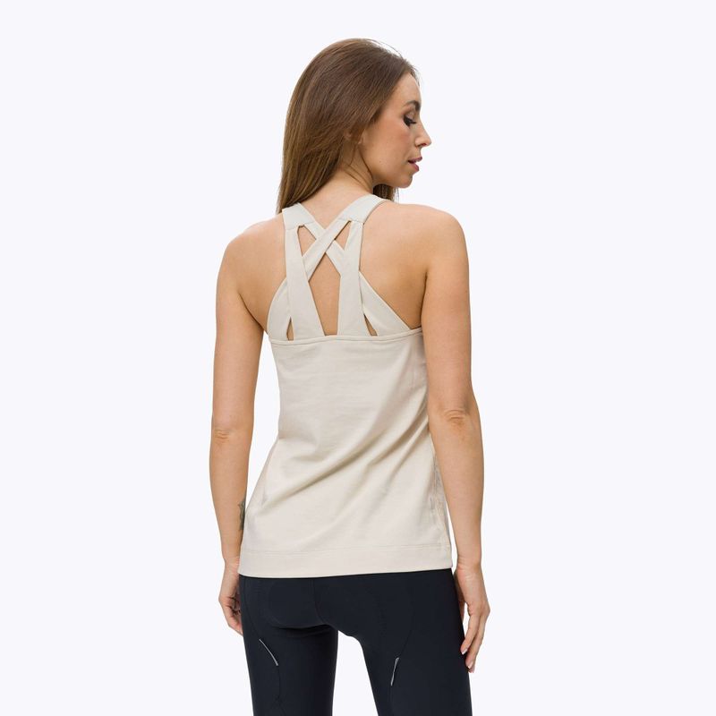 Koszulka wspinaczkowa damska Salewa Lavaredo Hemp Print Tank oatmeal 3