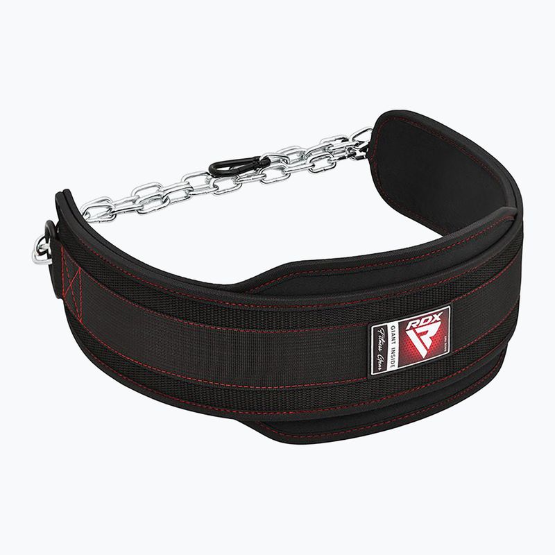 Pas do podnoszenia ciężarów RDX Pro Dipping Belt 2 Layer black
