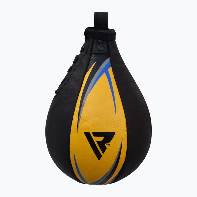 Gruszka bokserska RDX Speed Ball Leather Multi yellow/blue 2