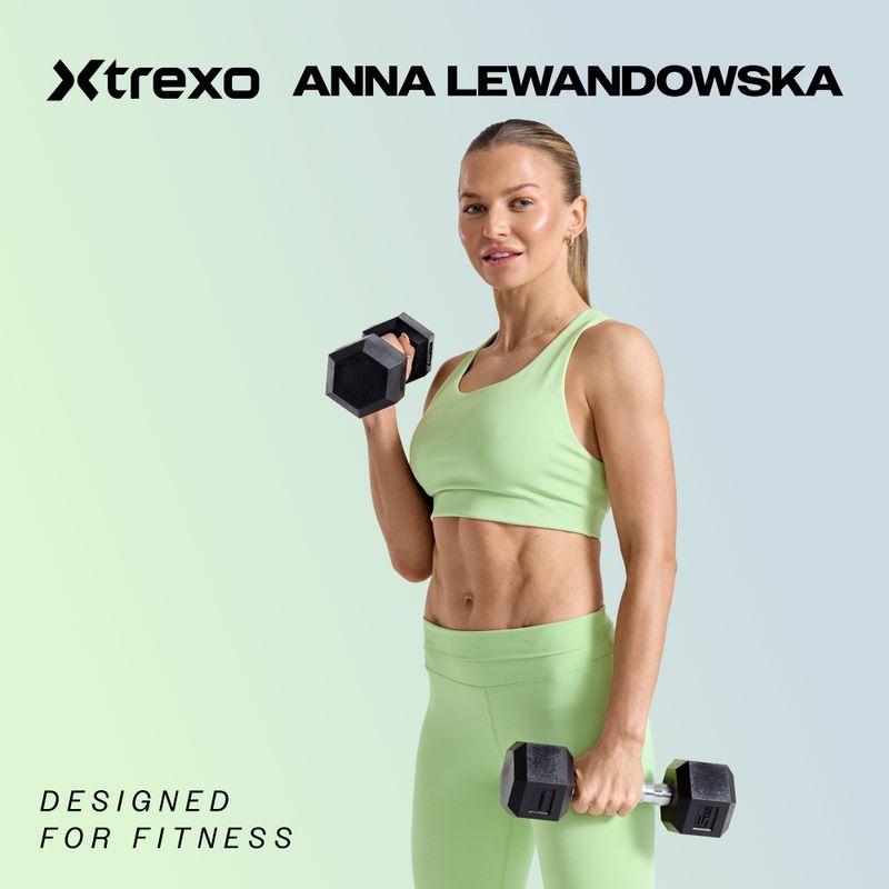 Hantel ogumowany XTREXO Hex 20 kg 2