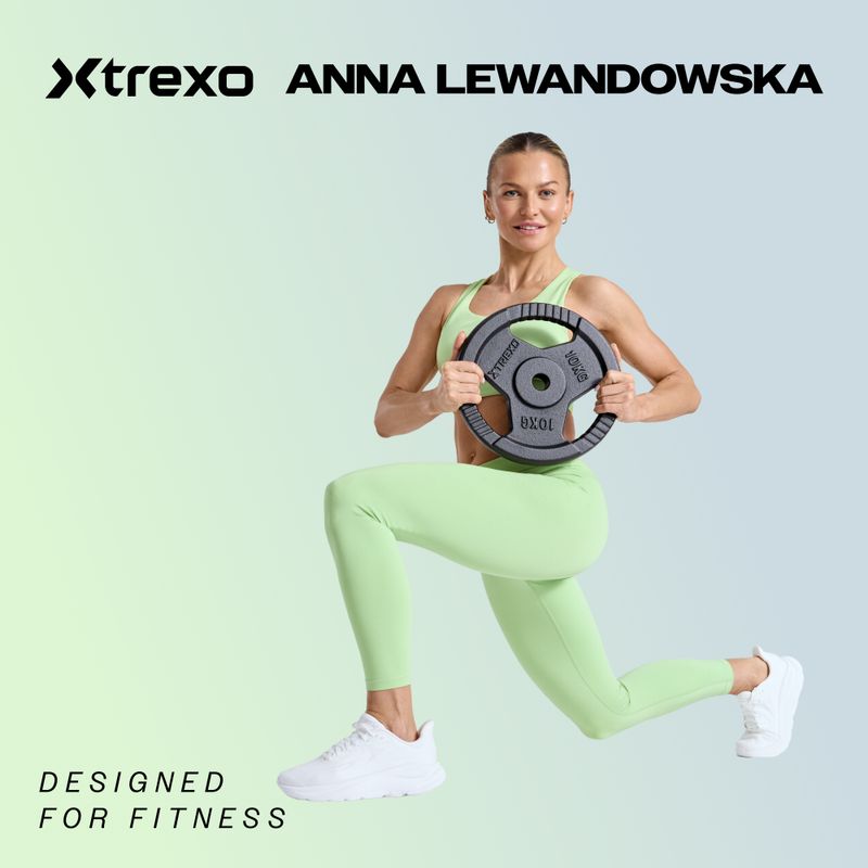 Obciążenie żeliwne ogumowane XTREXO RW20 20 kg czarne 2