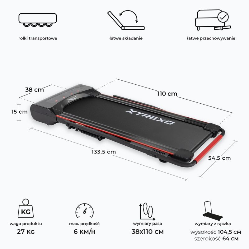 Bieżnia elektryczna TREXO Walking Pad W150 3