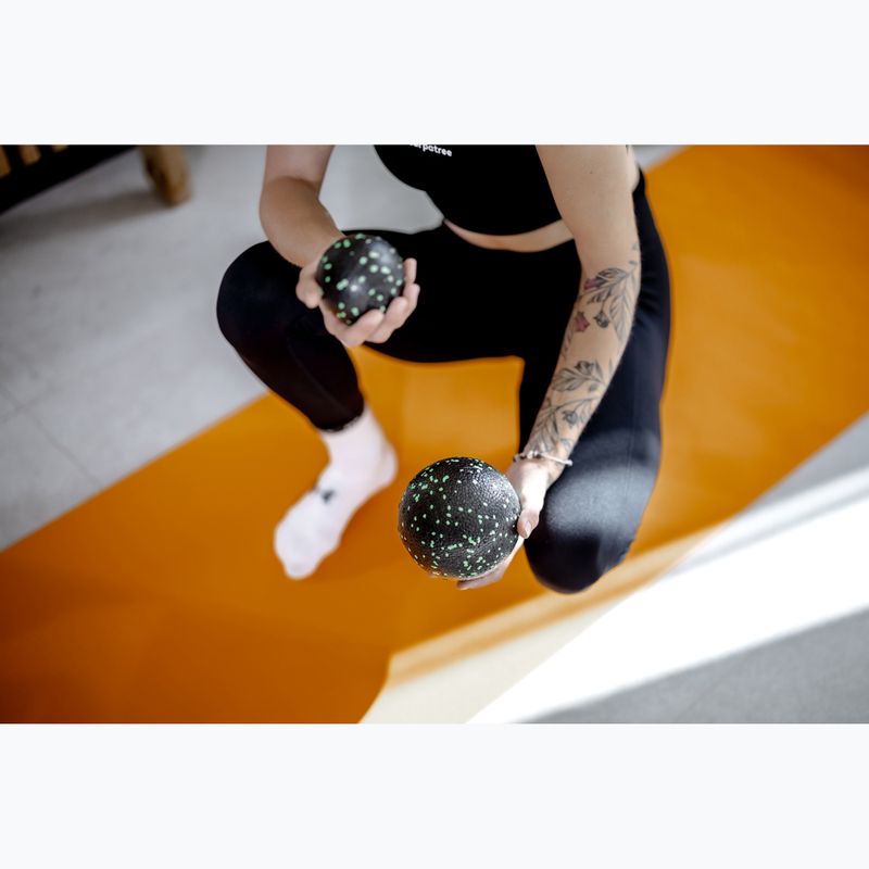 Piłka do masażu XTREXO TRX-MSB008 8 cm czarny/limonkowy 8