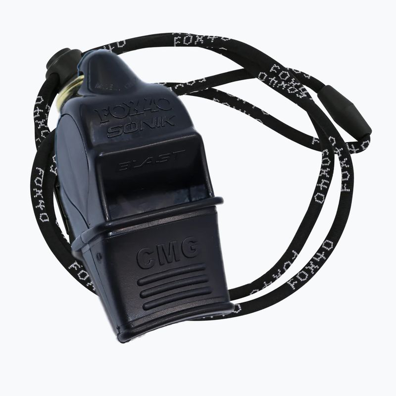 Gwizdek ze sznurkiem Fox 40 Sonik Blast CMG black