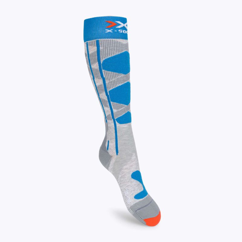 Skarpety narciarskie damskie X-Socks Ski Control 4.0 grey melange/turquoise 2