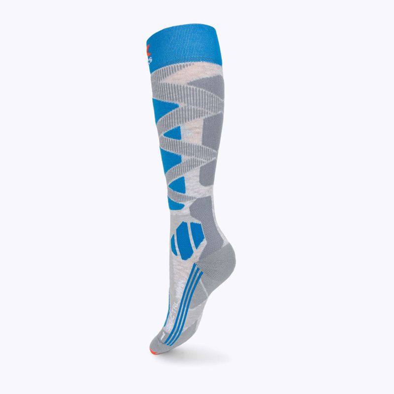 Skarpety narciarskie damskie X-Socks Ski Control 4.0 grey melange/turquoise 3