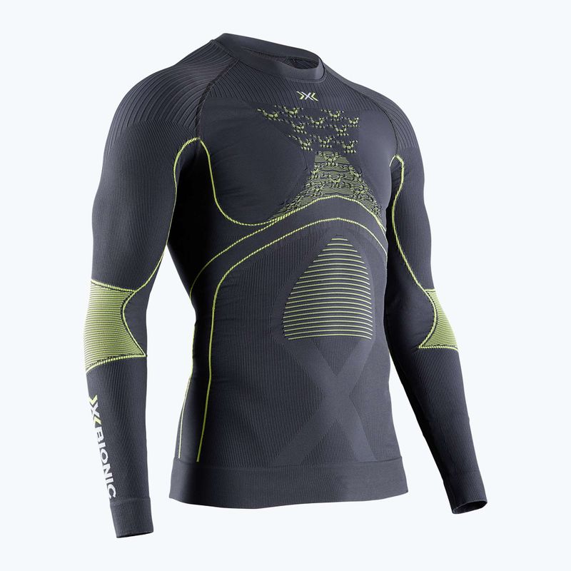 Bluza termoaktywna męska X-Bionic Energy Accumulator 4.0 charcoal/yellow