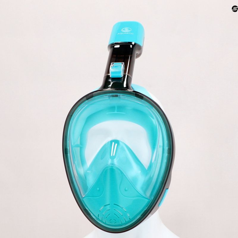 Maska pełnotwarzowa do snorkelingu AQUASTIC SMA-01SN niebieska 13