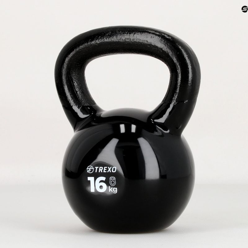 Kettlebell Żeliwny gumowany TREXO VKB16 16 kg 7