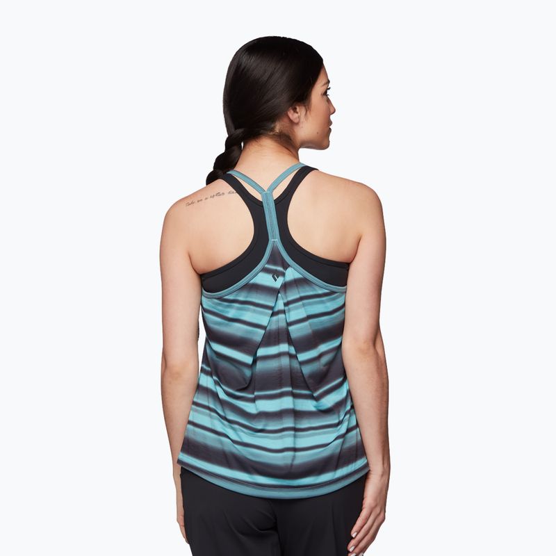 Koszulka trekkingowa damska Black Diamond Integrale Tank coastal stripe blue 2