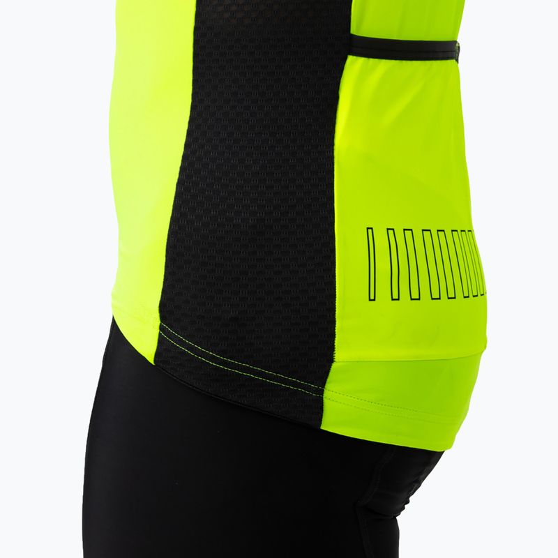 Koszulka rowerowa męska Alé Color Block fluorescent yellow 4
