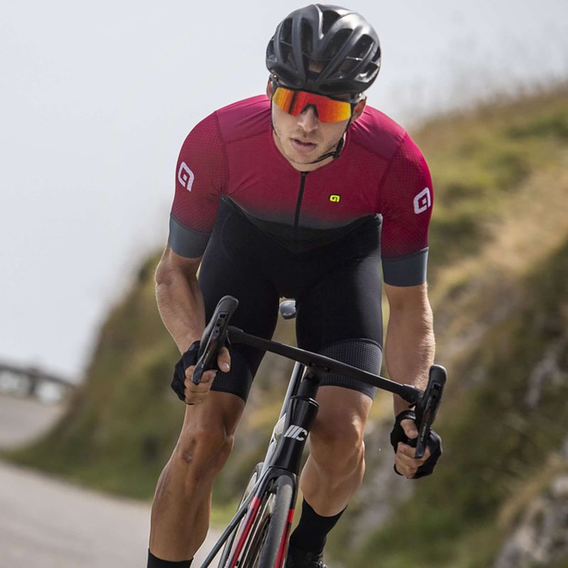 Koszulka rowerowa męska Alé Gradient masai red 10