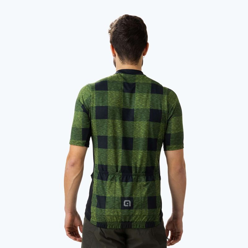 Koszulka rowerowa męska Alé Scottish green 2