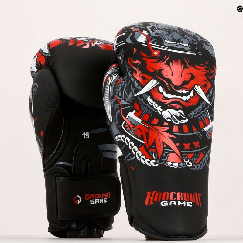 Rękawice bokserskie Ground Game Samurai czarne 7
