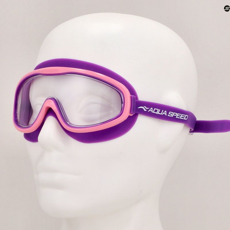 Maska do pływania dziecięca AQUA-SPEED Tivano JR fioletowa/różowa 7
