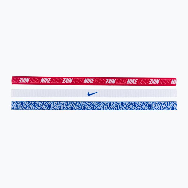 Opaski na głowę Nike Printed Headbands 3 szt. game royal/white/university red