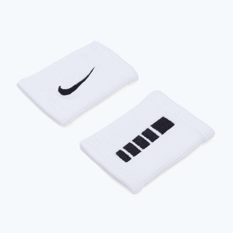Frotki na nadgarstek Nike Elite Doublewide Wristbands 2 szt. white/black