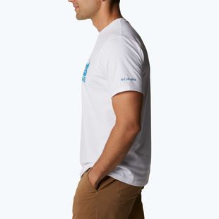 Koszulka trekkingowa męska Columbia Sun Trek white/all for outdoors graphic