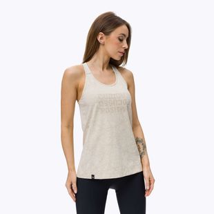 Koszulka wspinaczkowa damska Salewa Lavaredo Hemp Print Tank oatmeal