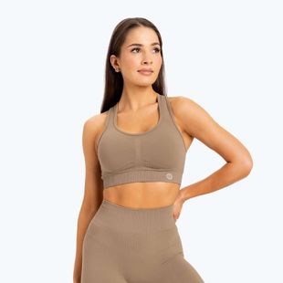 Biustonosz treningowy Gym Glamour Push Up nude