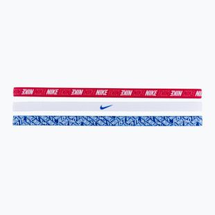 Opaski na głowę Nike Printed Headbands 3 szt. game royal/white/university red