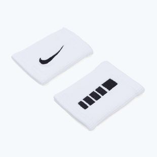 Frotki na nadgarstek Nike Elite Doublewide Wristbands 2 szt. white/black