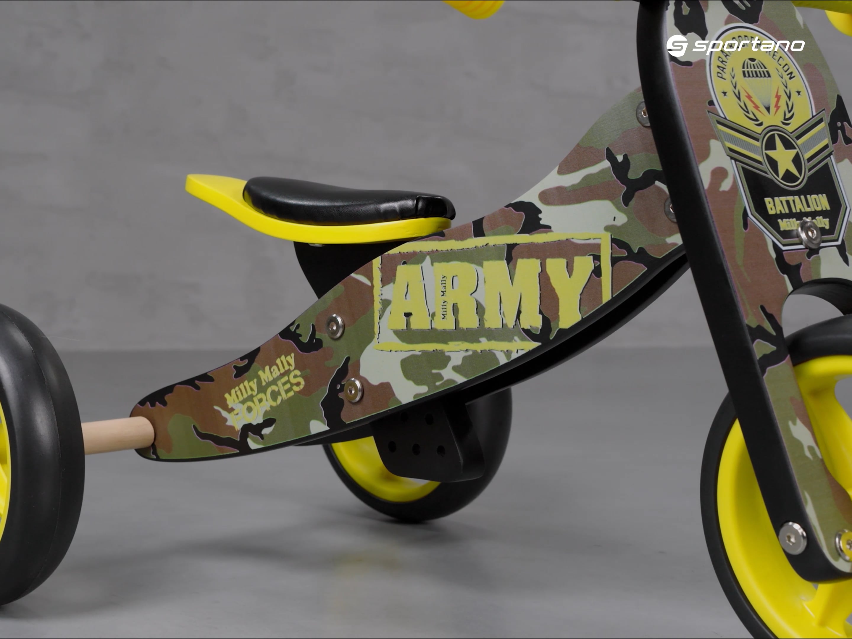 Rowerek biegowy trójkołowy Milly Mally Jake army